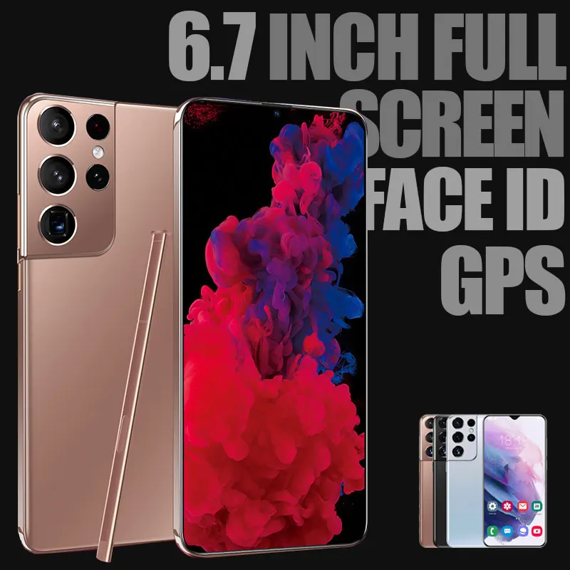 

Global Version S21 Ultra 6.7 Inch Smartphone 12GB 512GB 6800mAh 48MP 4G/5G Network Unlock Mobile Phones Celulares Telefone
