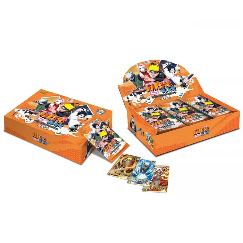 

Wholesale 12/24/48box Naruto Cards Collection Paper Games Anime Peripheral Character Collection Kid's Gift Playing Card Toys