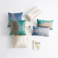 light luxury double sided yarn dyed cushion cover 45x45 30x50cm modern minimalist style sofa pillow case for home decoration