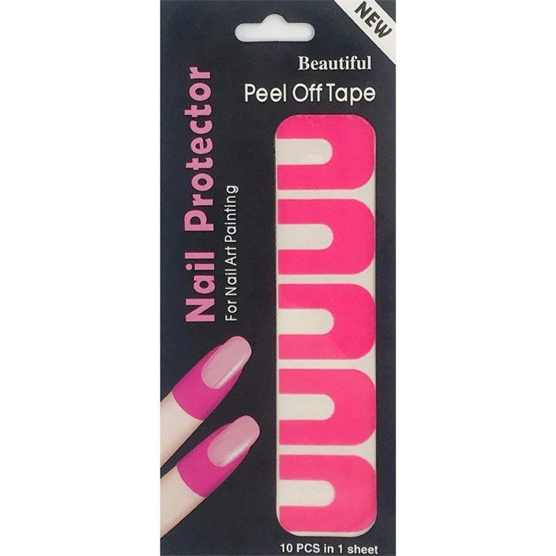 

Nail Polish Protector Spill-proof Peel Off Nail Stickers Disposable U-Shape Tape for Nail Art Painting,Gradient,Stamping
