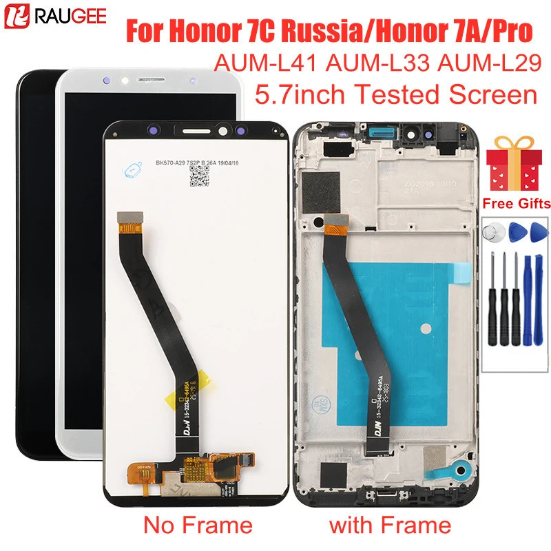 ЖК-дисплей для Honor 7a 7 a Pro AUM-L29 с рамкой сенсорный экран замены 7C русская версия