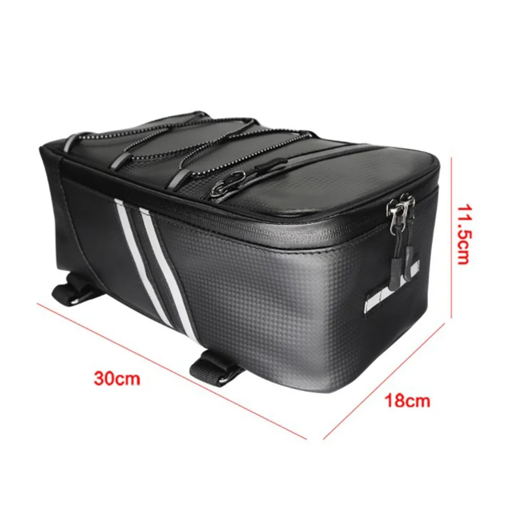 

8L Large Capacity Motocycle Bag Waterproof Bicycles Rear Rack Trunk Bag Pannier Motobike Rear Folding Luggage Compartment