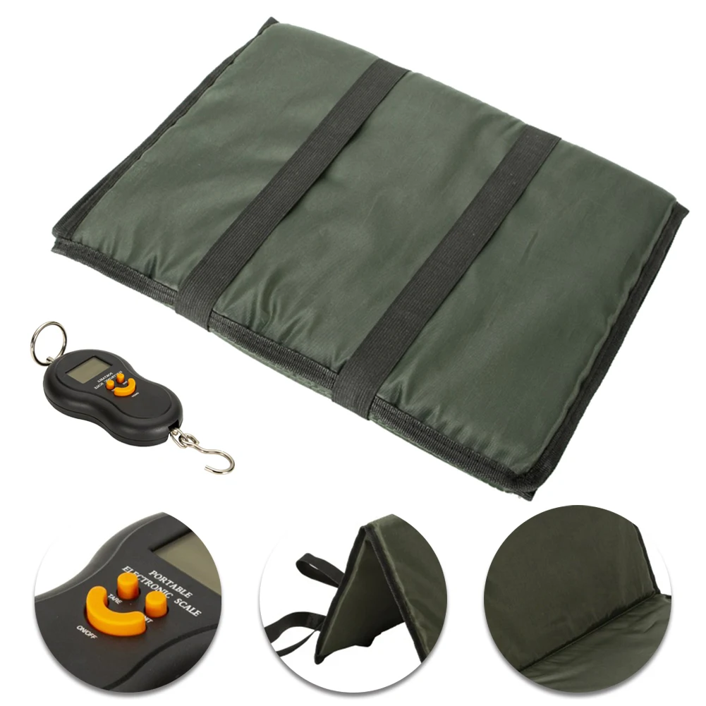 

Foldable Fishing Unhooking Mat Carp Landing Mat+Digtal Weihgt Scales Iscas Pesca Fishing Tackle Tool Gear Accessories