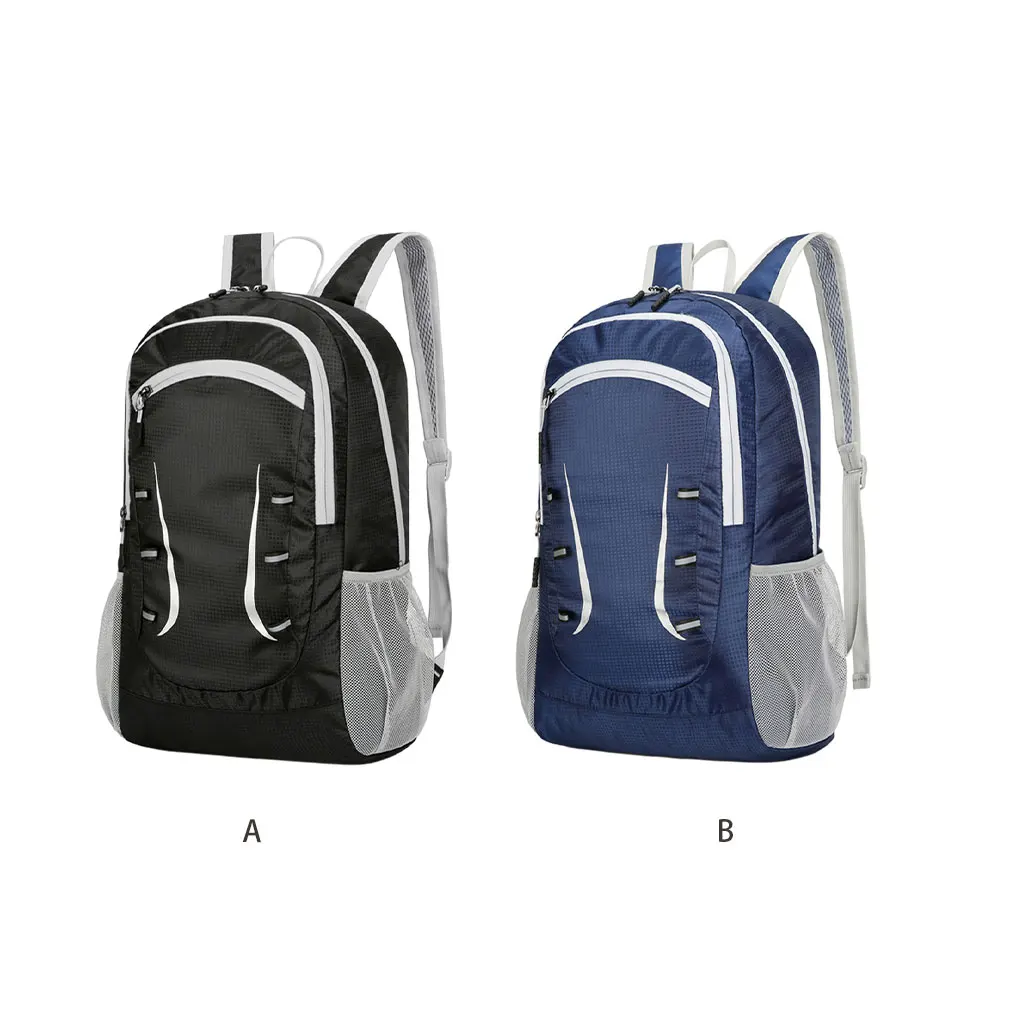 

Стильный и удобный для путешествий-походный рюкзак для женщин, широкий складной рюкзак черного и серого цвета