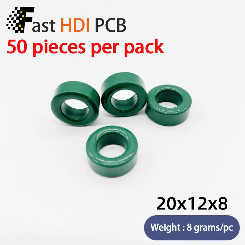 Зеленый Тороидальный Сердечник из Феррита Mn-Zn 20-28мм - Сердечник Синфазного Дросселя Помехозащиты для ЭМП-Экранирования Трансформаторов