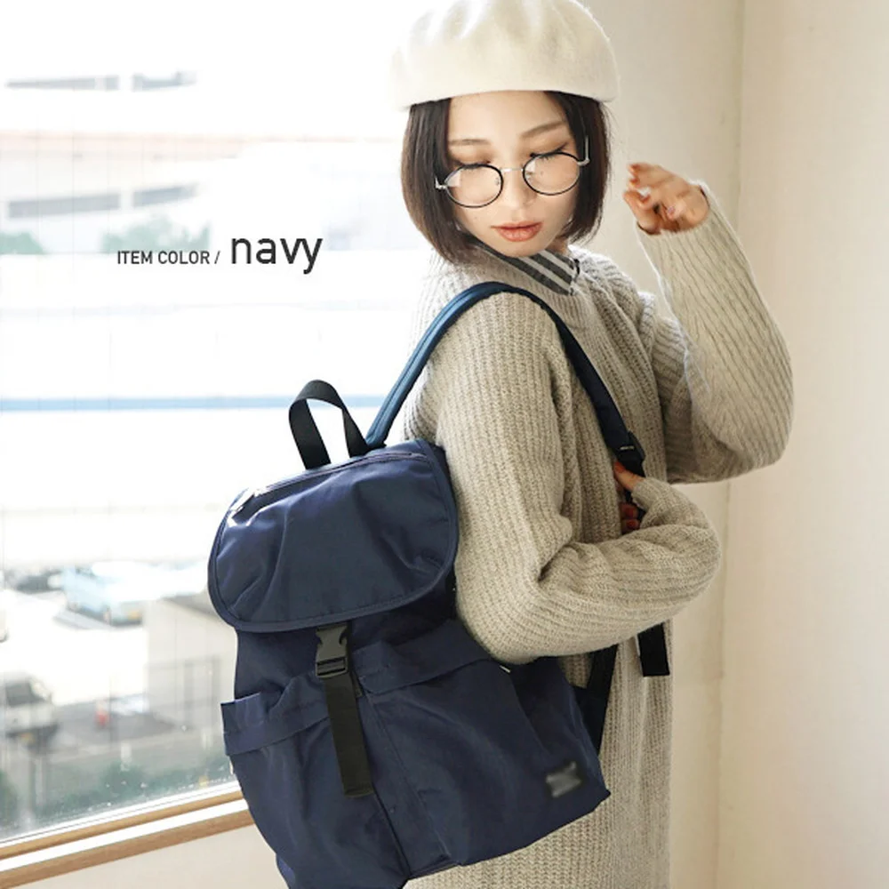 Mommy Bag Dad's Bag Solid Color Nylon Zipper Backpack Lightweight Large-capacity Waterproof Wear-resistant Simple Fashionable