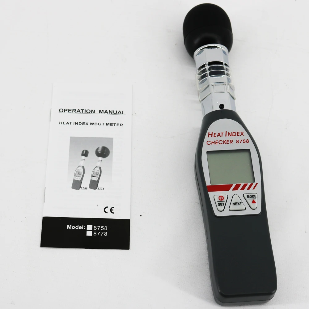 8758 AZ влажная лампочка температура глобуса WBGT тестер индекса тепла с черным шаром
