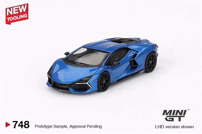 Литая под давлением модель автомобиля MINI GT 1:64 Revuelto Blu Eleos LHD
