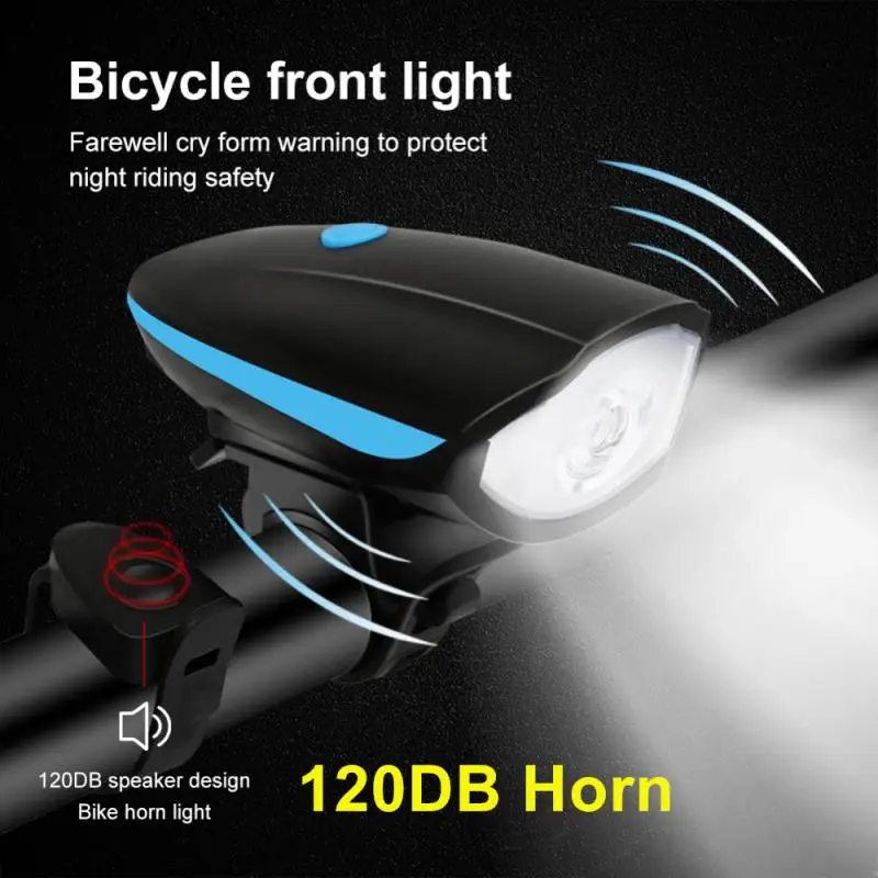

Bicycle Light Front USB Rechargeable Lamp 120DB Bike horn Light Headlight Waterproof LED MTB Cycling Flashlight Bike Accessories