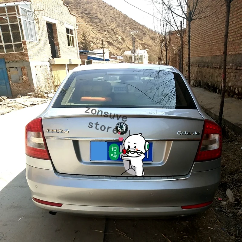 Подходит для Skoda Octavia 2006-2014 лет спойлер спортивный АБС-пластик углеродное волокно