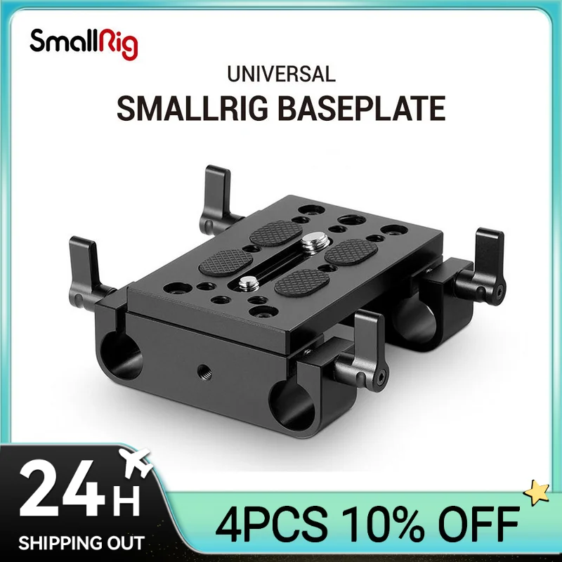 

SmallRig Camera Mounting Plate Tripod Mounting Plate with 15mm Rod Clamp Railblock for Rod Support / Dslr Rig Cage-1775