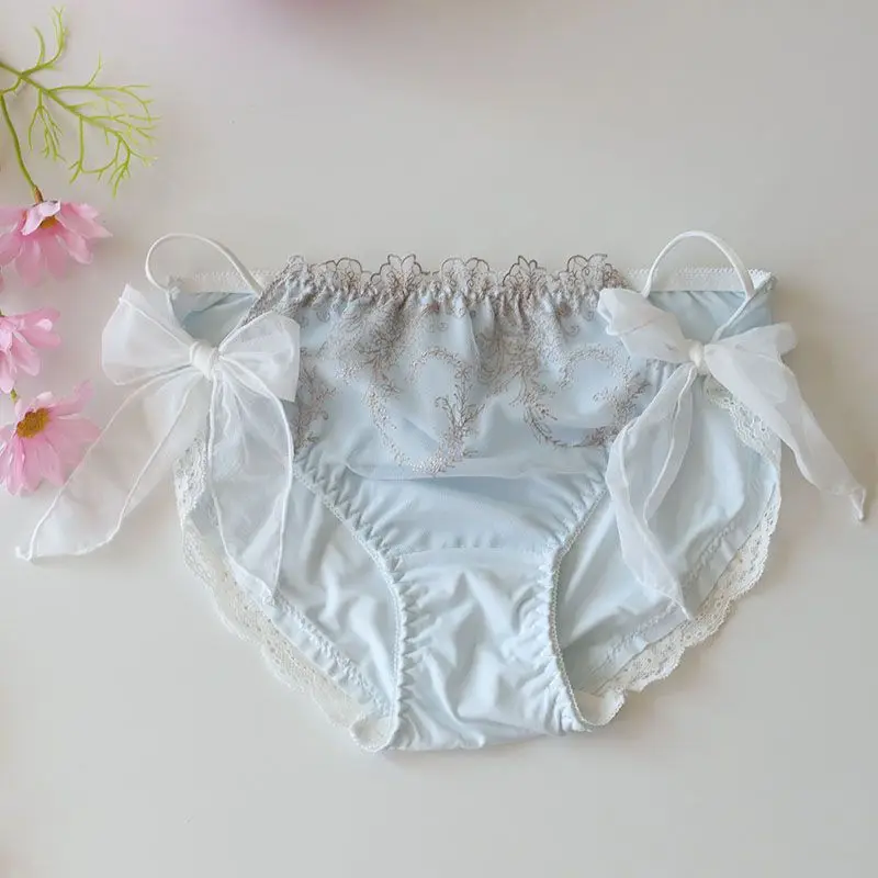 Нижнее белье женские шелковые брюки со средней талией хлопковые трусы с