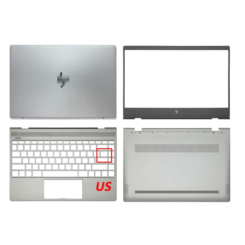 

New For HP ENVY 13-AD TPN-I128 Laptop LCD Back Cover/Front Bezel/Palmrest/Bottom Case 928448-001 928443-001 928447-001 Silver