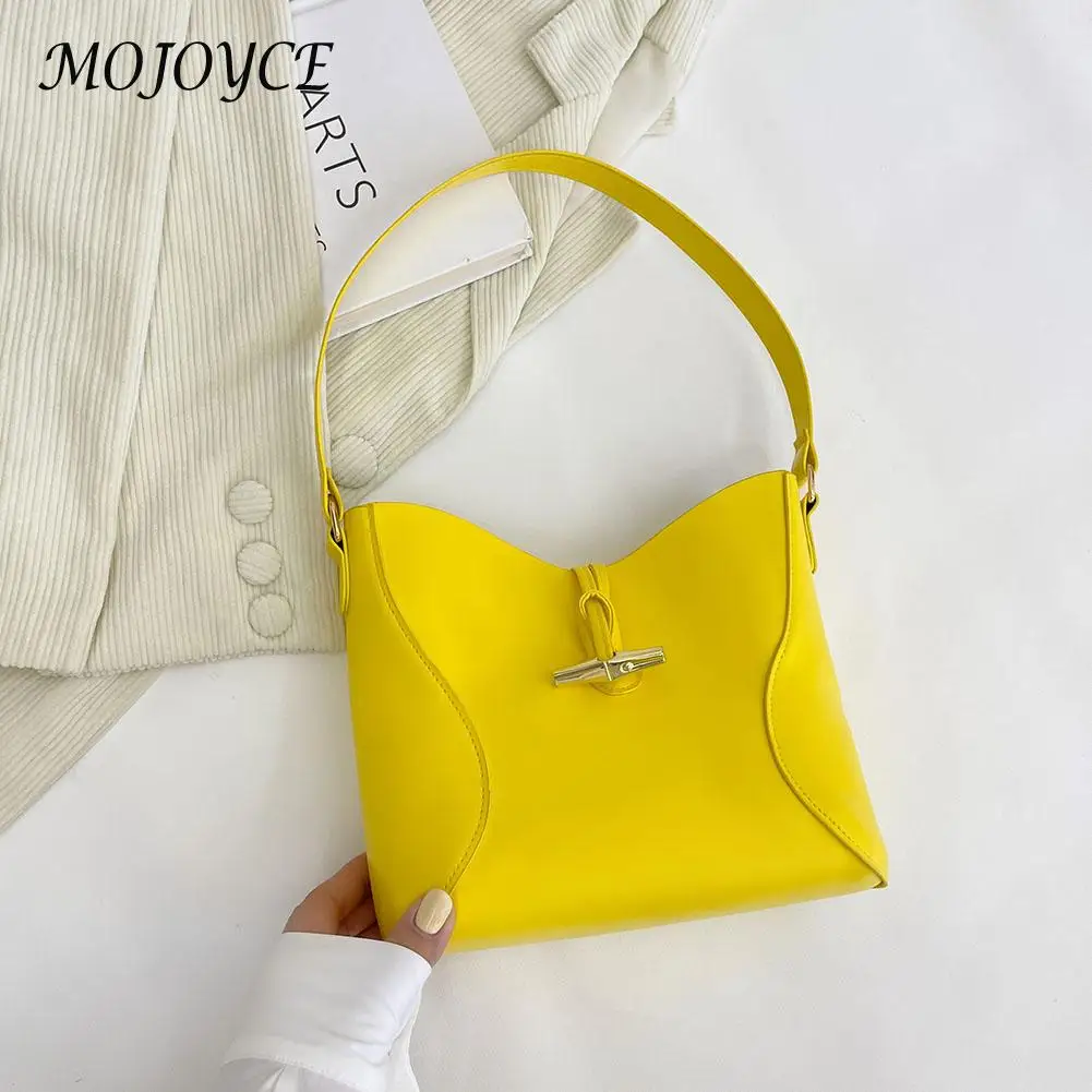 

Сумка-тоут женская из экокожи, модный однотонный саквояж на плечо, Повседневная дорожная сумочка-мешок с гудком