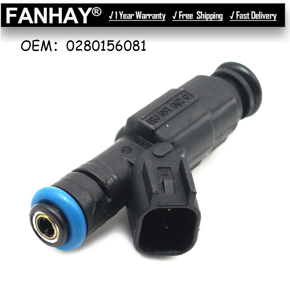 0280156081 Fuel Injector Nozzle For Mercruiser V8 350 MAG 5.0L 4.3L 6.2L MAR102-8N M02081X8 885176 Auto Parts