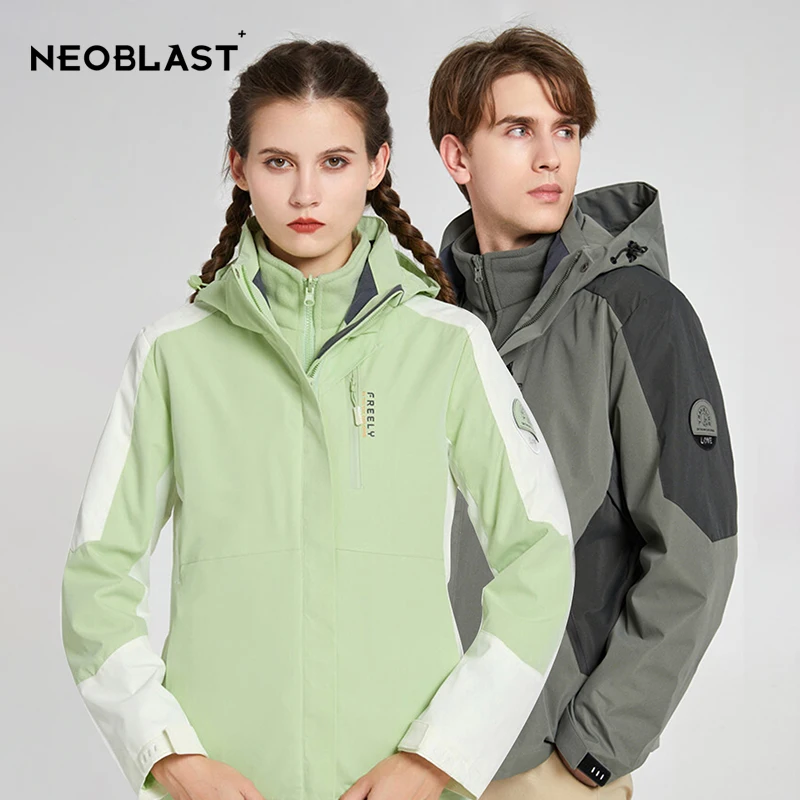 Winter Men's Outdoor Jacket Thick Coats 2 in 1 Parka Skiwear Climbing Wear Couples Dress Motorcycle Cycling Clothing For Women