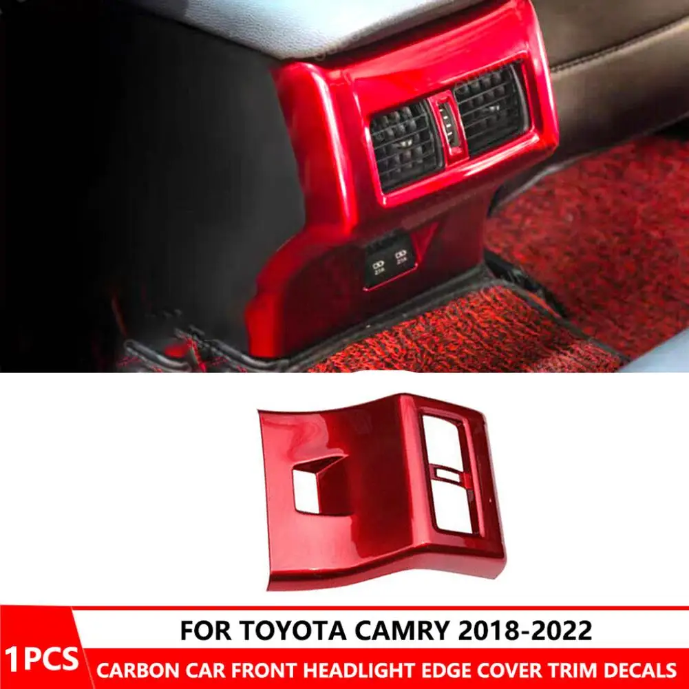

1 шт., красная накладка на воздуховод заднего кондиционера для Toyota Camry 2018-2022, легкая установка