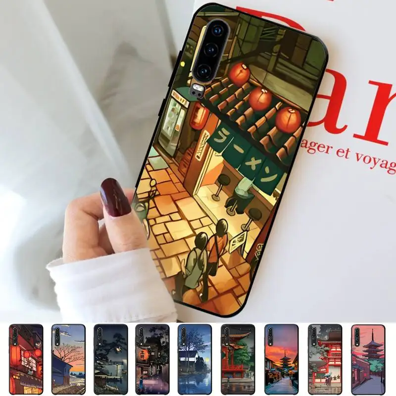

Japanese Style Art Phone Case for Huawei P30 40 20 10 8 9 lite pro plus Psmart2019