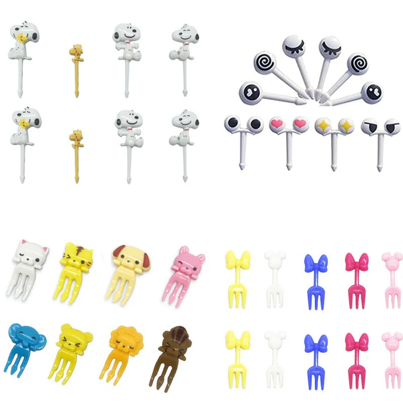 Мультяшная вилка для фруктов зубочистка выбор милой еды в виде животных