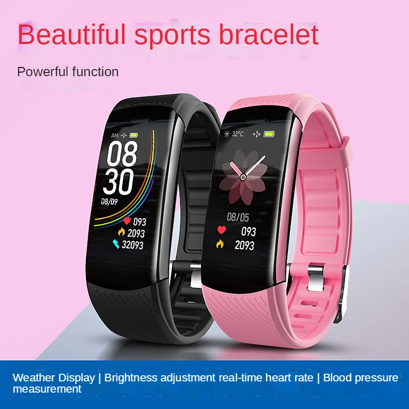 C6T Touch Smart Bracelet Waterproof Step Count Heart Rate Blood Pressure Blood Oxygen Exercise Mode Interface Switch V4