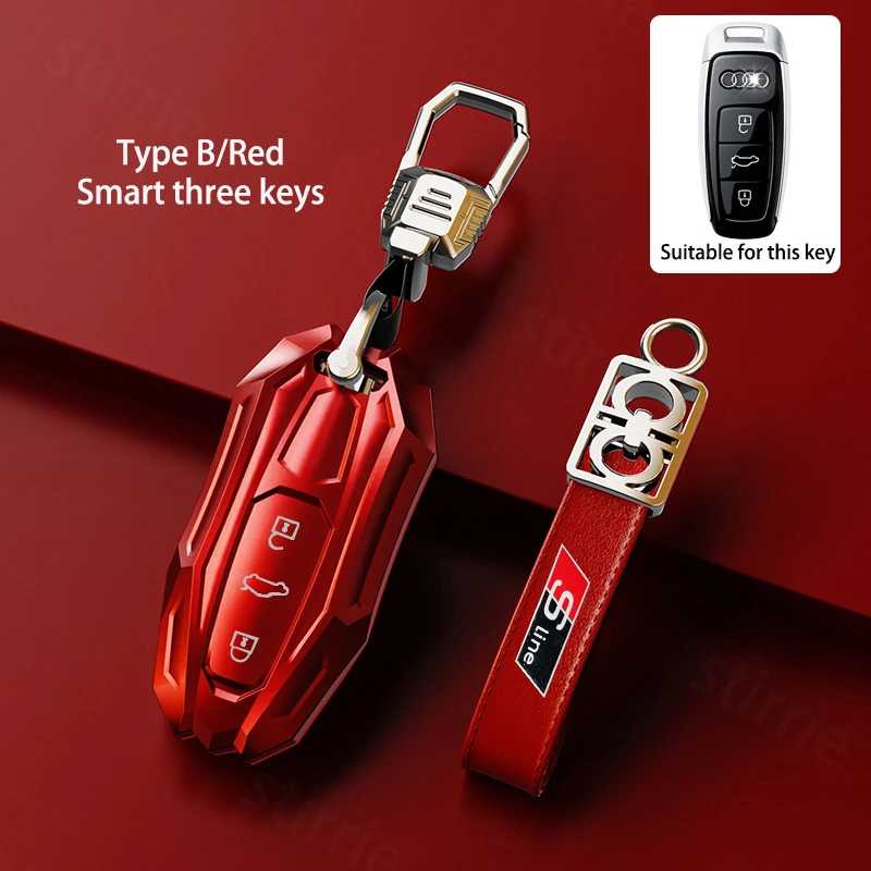 

New Hot Sale TPU Car Key Case Cover For Audi A6 C8 A7 A8 Q8 2018 2019 Car Interior Accessories Keyring Keychain
