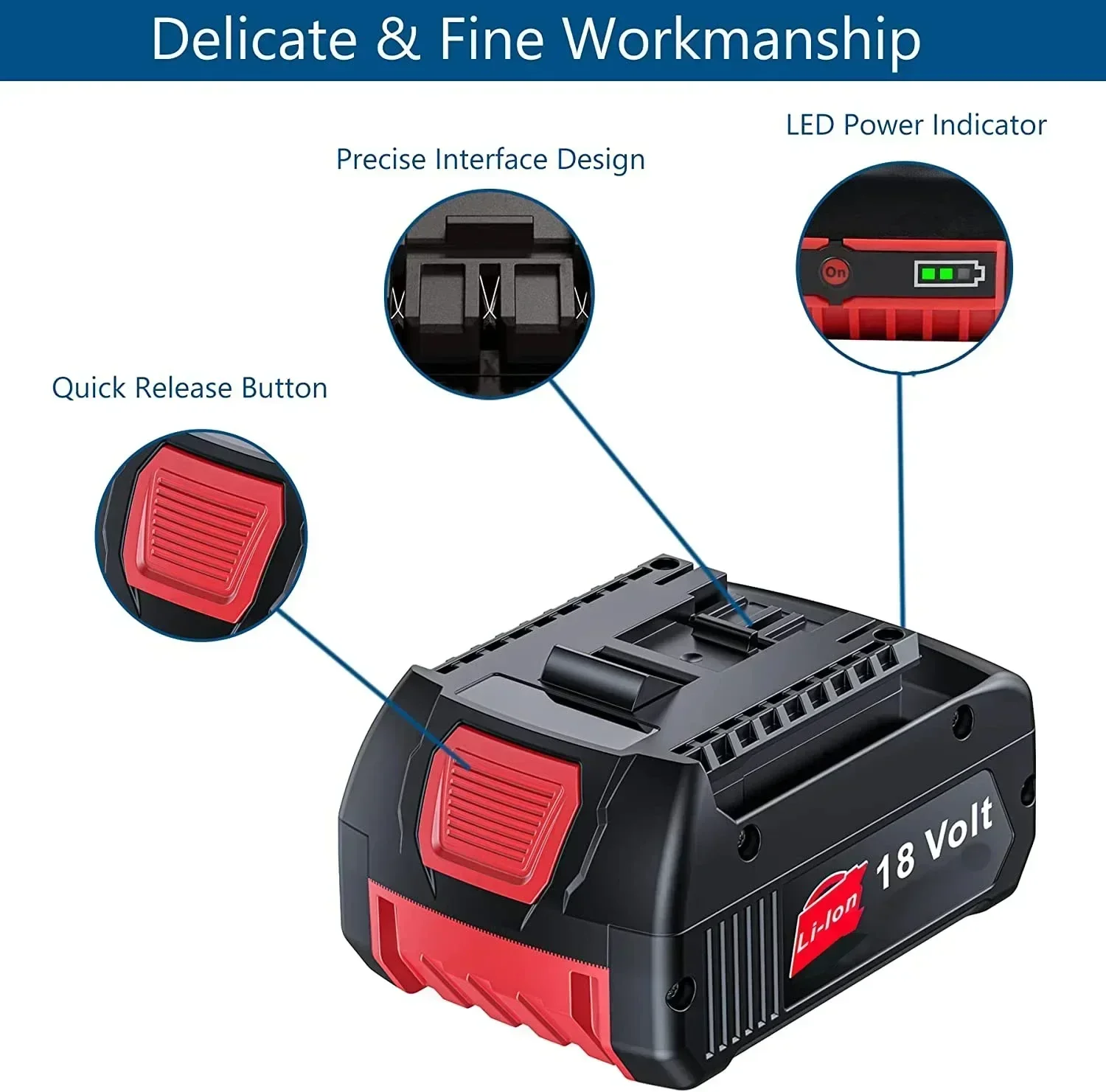 BAT619G для Bosch18V 10 0 Ач аккумуляторная батарея 18 В электроинструменты GSB185 GDS400 GWS180 GDR180