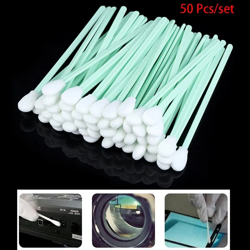 

50Pcs Sponge Foam Cleaning Cotton Swaps Stick Printhead Printer Cleaning Tool