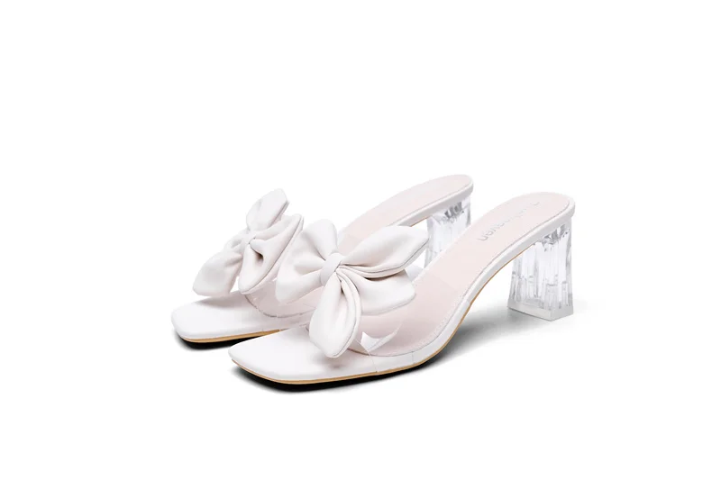 

High Heels 2022 Summer New Women's Pumps Shoes Women Sandals Non-slip Fashion Breathable Outsole Shoe Round Toe Transparent Heel