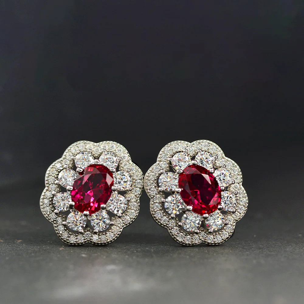 

2021 new high-quality hot-selling retro S925 silver earrings flower-shaped earrings suitable for workplace and dating accessorie