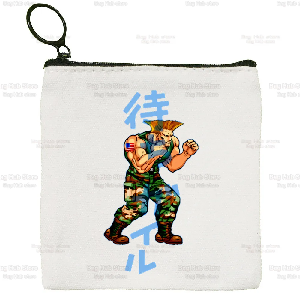 Street Fighter No Parking Violators Will Be Destroyed Women's Bag Pure White Bag Handmade Cloth Bag Coin Purse Bag Handbag