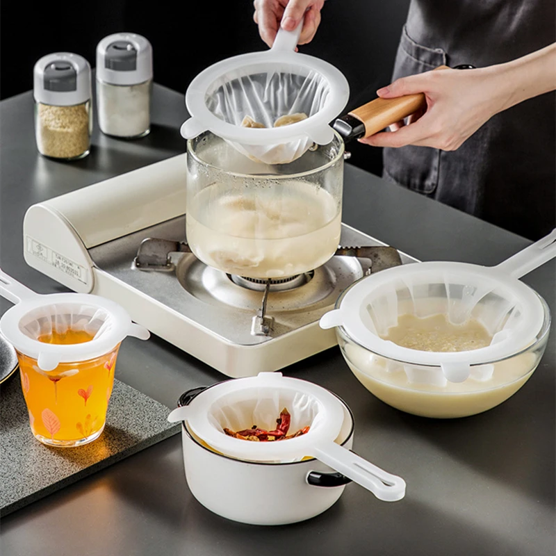 

Ultra-fine Mesh Strainer kitchen gadgets Nylon Mesh Filter Spoon Suitable for Soy