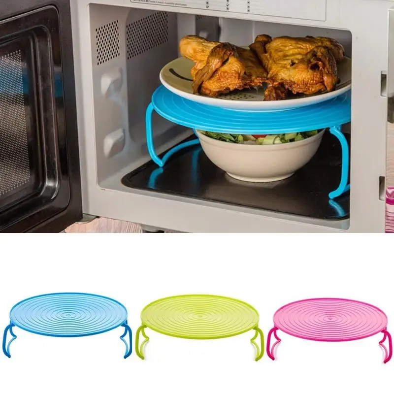 

Microwave Oven Layered Heating Steaming Tray Shelf Holder Organizer Kitchen Rack Supplies Kitchen Accessories Kitchen Tray tools