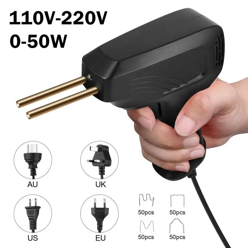 

50W Hot Stapler Plastic Welding Machine Plastic Bumper Soldering Iron Garage Tools Car Bumpers Repair Kits Welder Heat Guns