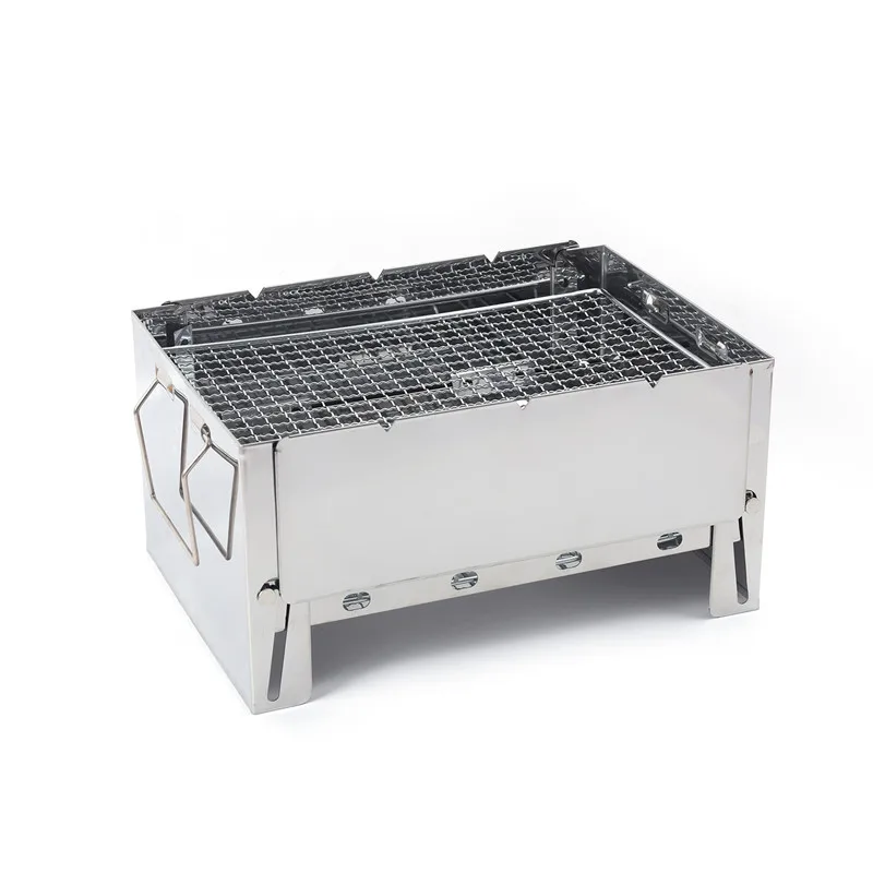 

Уличная Складная горелка из нержавеющей стали, простой инсиратор, деревянная плита для барбекю, 30*20*15 см, товары для кемпинга, портативная уг...