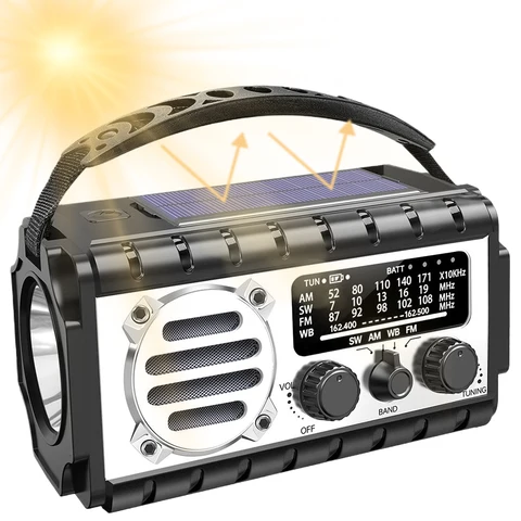 VODOOL Солнечный ручной радиоприемник 20000 мАч