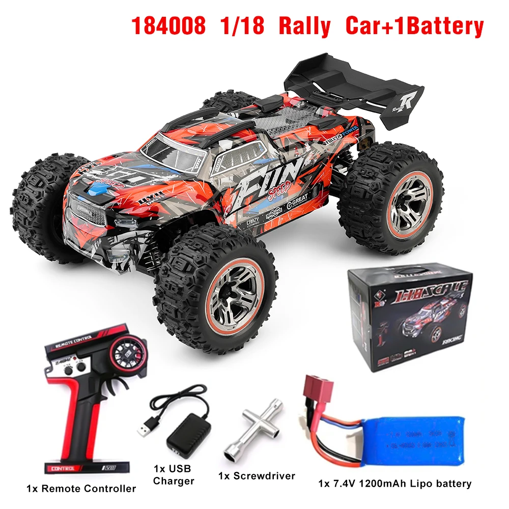 WLtoys XK 184008 Радиоуправляемый автомобиль 1/18 60 км/ч 4WD бесщеточный со штативом света