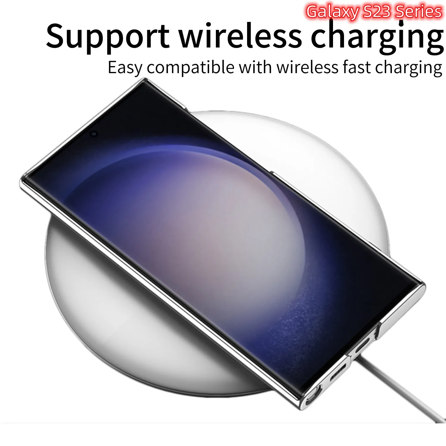 Phone Cases For Samsung Galaxy S23 Ultra 5G Stand S23 Cover Hard Transparent PC Bracket Shockproof S23 Plus Electroplated Clear