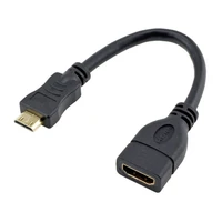 mini hdmi compatible male to hdmi compatible female cable audio converter 1080p conversion adapter for notebook computer hd cord