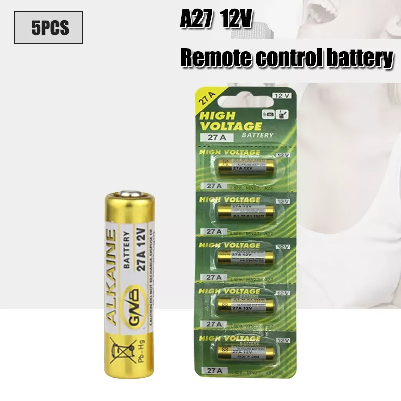 

5Pcs 27A/MN27/GP27A/L828/A27 12V Battery Alkaline Single Use BatteriesSingle Use Batteries For Doorbell Remote