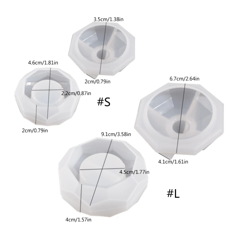 Шестиугольная секция формы для подсвечников коробка хранения смолы форма DIY