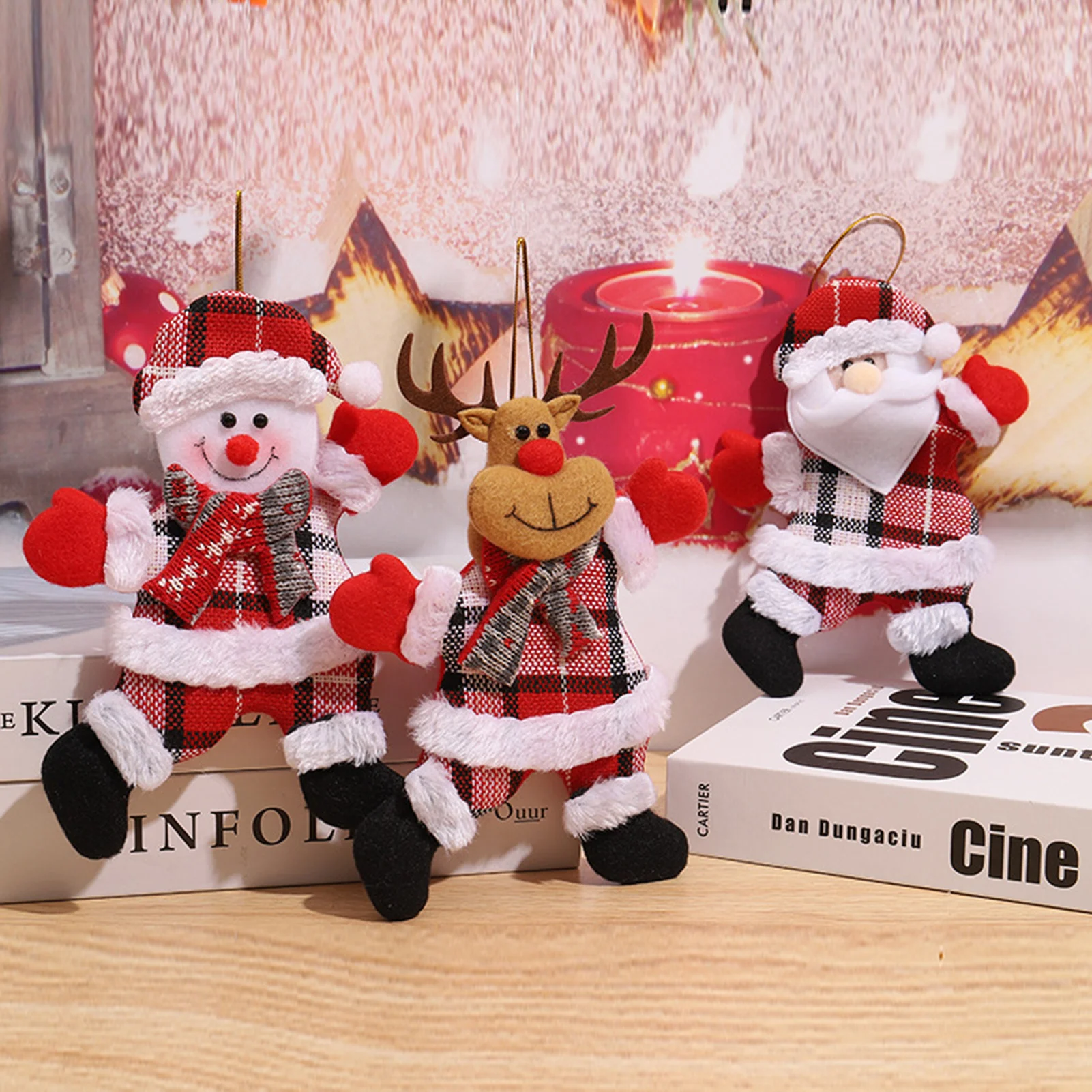 

Подвеска для украшения дома, подвеска «сделай сам», рождественский подарок, Санта-Клаус, снеговик, дерево