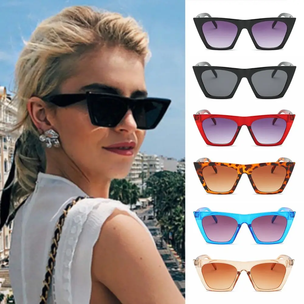

Trendy Style Streetwear Square Frame UV400 Protection Sunglasses for Women Goggles Vintage Shades Sun Glasses