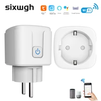 smart plug wifi socket outlet eu 16a power monitor timing function tuya smartlife app control work with alexa google assistant