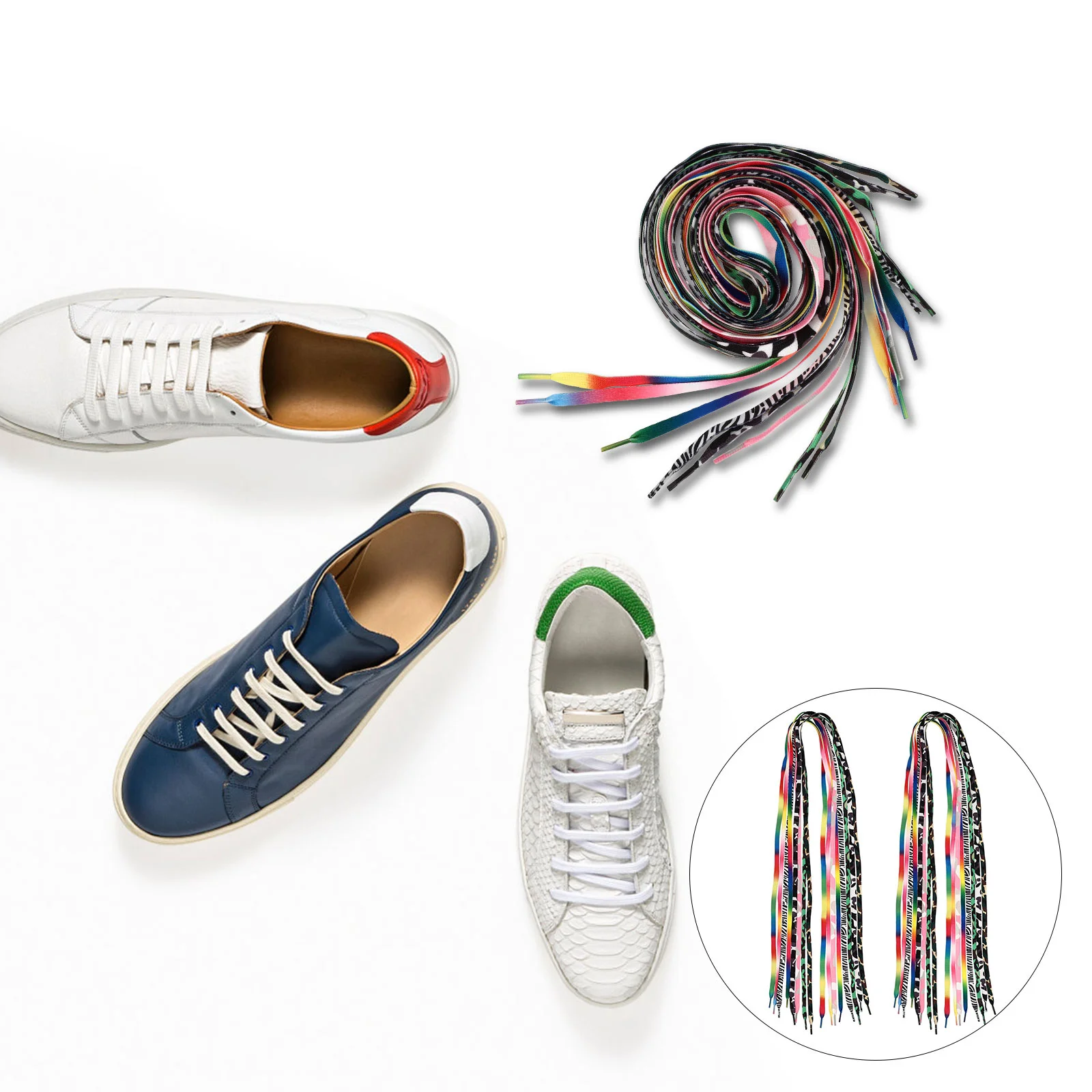 

8 Pairs of Flat Colored Shoelaces Shoe Strings for Shoes Sneakers Shoes ( 120cm )