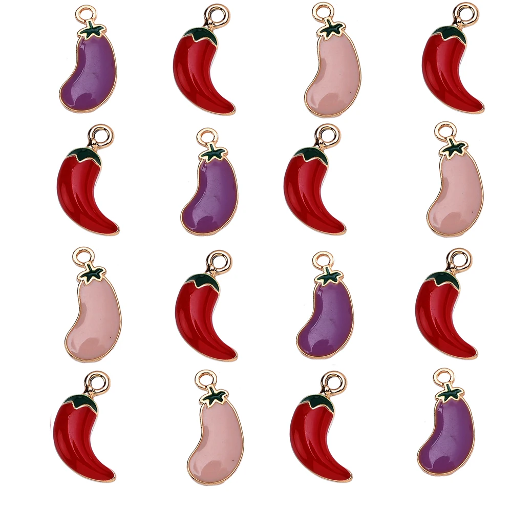 

New Mixed Pack 20 Pcs Sweet Charm Lady Pendant Vegetable Fruit Pattern Woman's Necklace Bracelet Earrings Decoration Wholesale