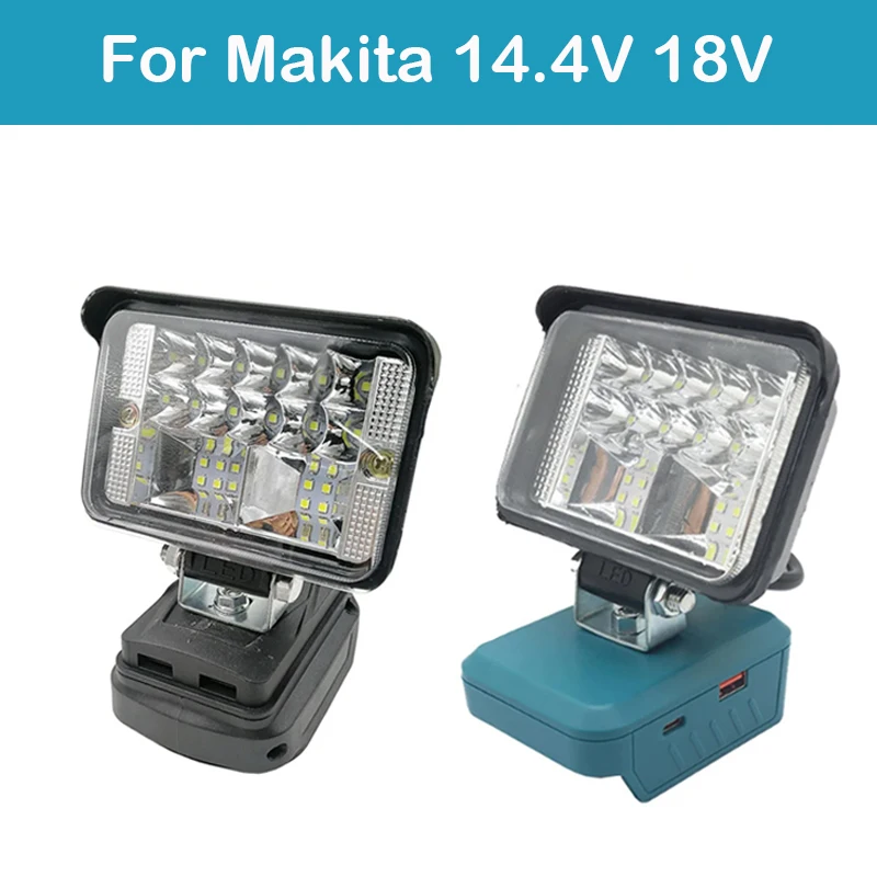 Светодиодный фонарик для Makita BL1430 BL1830 литиевая батарея USB