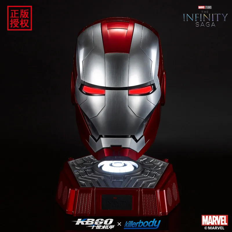 Фото Лицензированный шлем Iron Man MK5 от Killerbody (1:1, с голосовым управлением), коллекционная модель с подставкой для демонстрации, подарок для фанатов Marvel №2