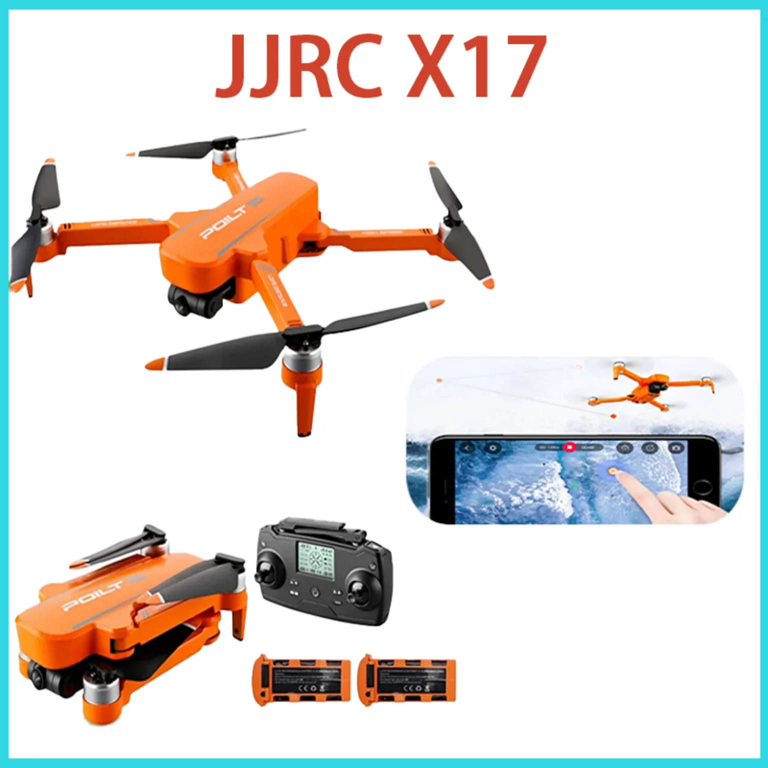 Фото Радиоуправляемый дрон Aether JJRC X17, камера 6K Ultra HD, 2-осевой стабилизированный подвес, квадрокоптер с оптическим позиционированием и функцией зависания на любой местности №2