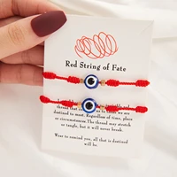 2022 lucky red string bracelet for women men handmade 7 knot blue evil eye bead braided rope couple bracelet jewelry wholesale