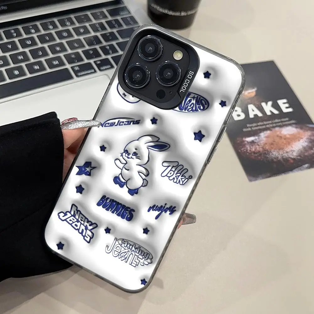 Чехол для мобильного телефона KPOP Jeans iPhone 16 15 14 13 12 11 X XR XS 8 7 Pro Max Plus цветной